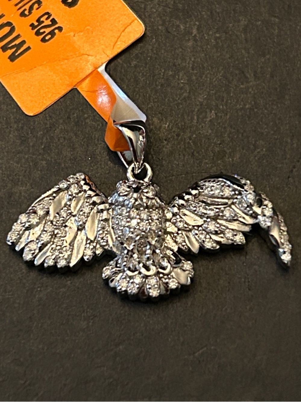 2.00CTW Pave’ Moissanite Owl 🦉 Pendant Necklace set in 925 Sterling Silver